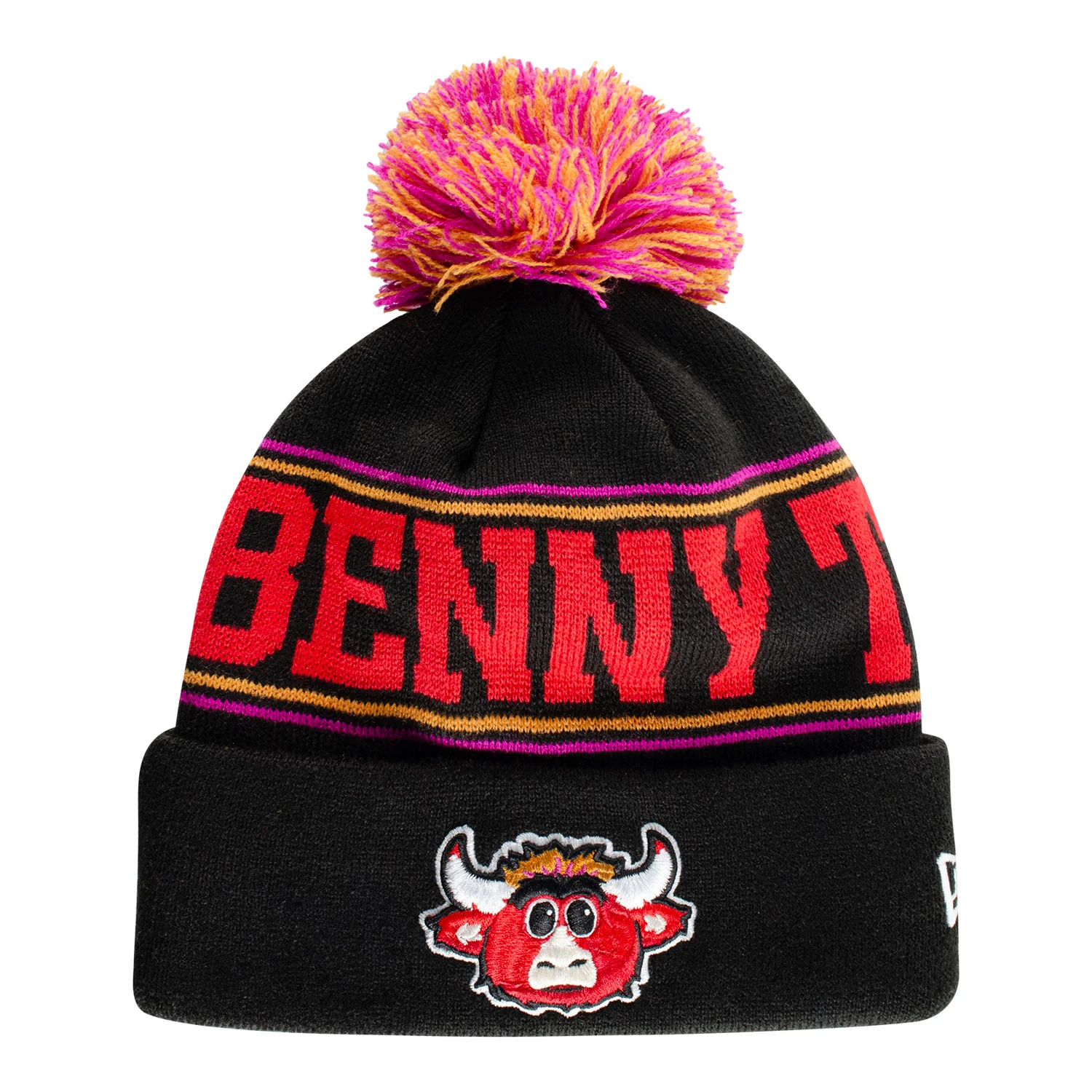 Chicago Bulls New Era Benny the Bull Pom Knit