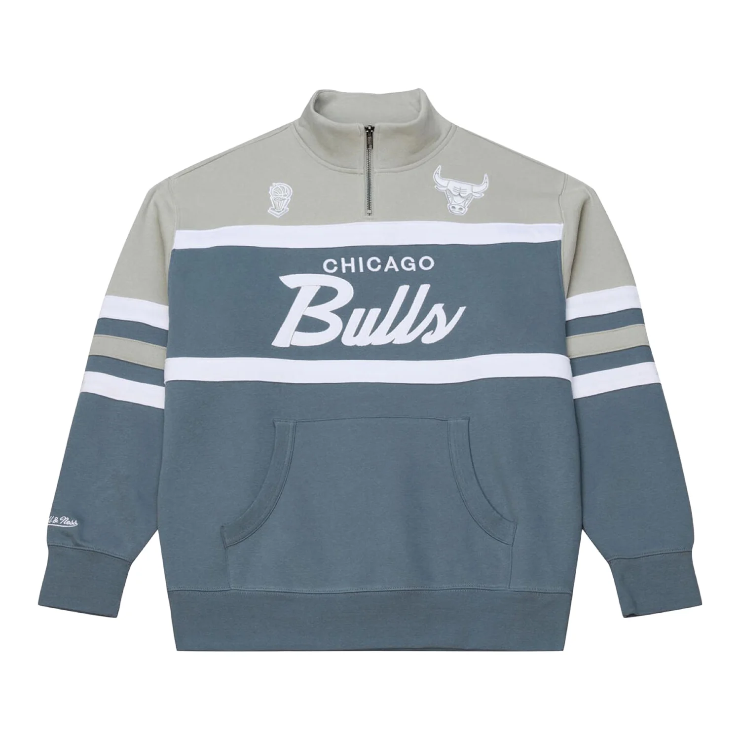 Chicago Bulls Mitchell & Ness Thunderstorm Head Coach Quarter Zip