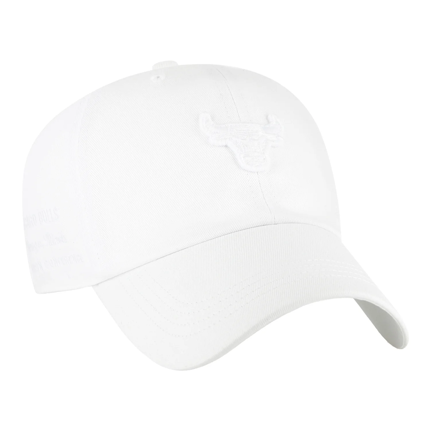 Chicago Bulls 47 Brand Contemporary Clean Up White Tonal Hat