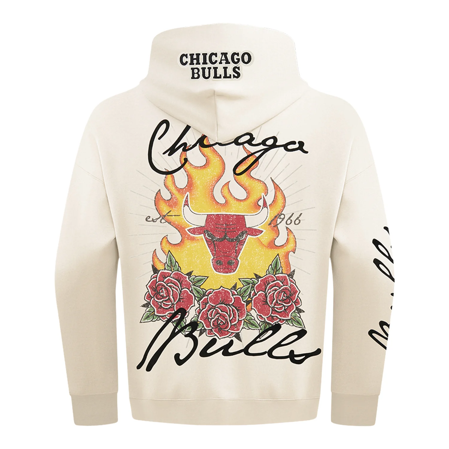 Chicago Bulls Pro Standard Fire And Roses Hooded Sweatshirt