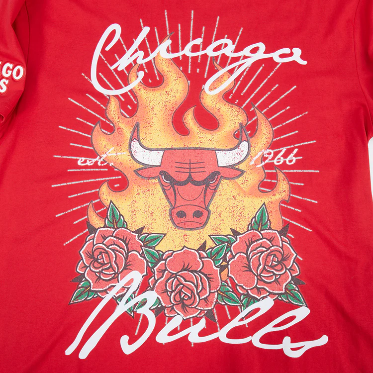 Chicago Bulls Pro Standard Fire And Roses T-Shirt