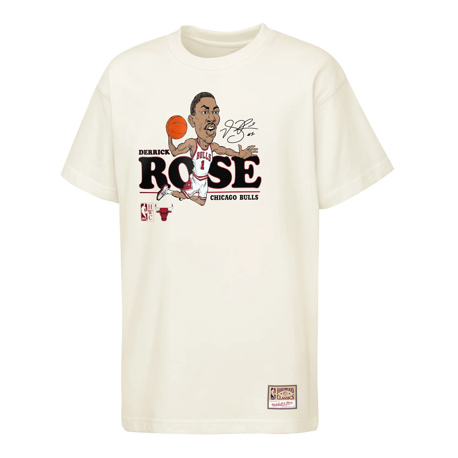 Youth Chicago Bulls Mitchell & Ness Derrick Rose Caricature T-Shirt