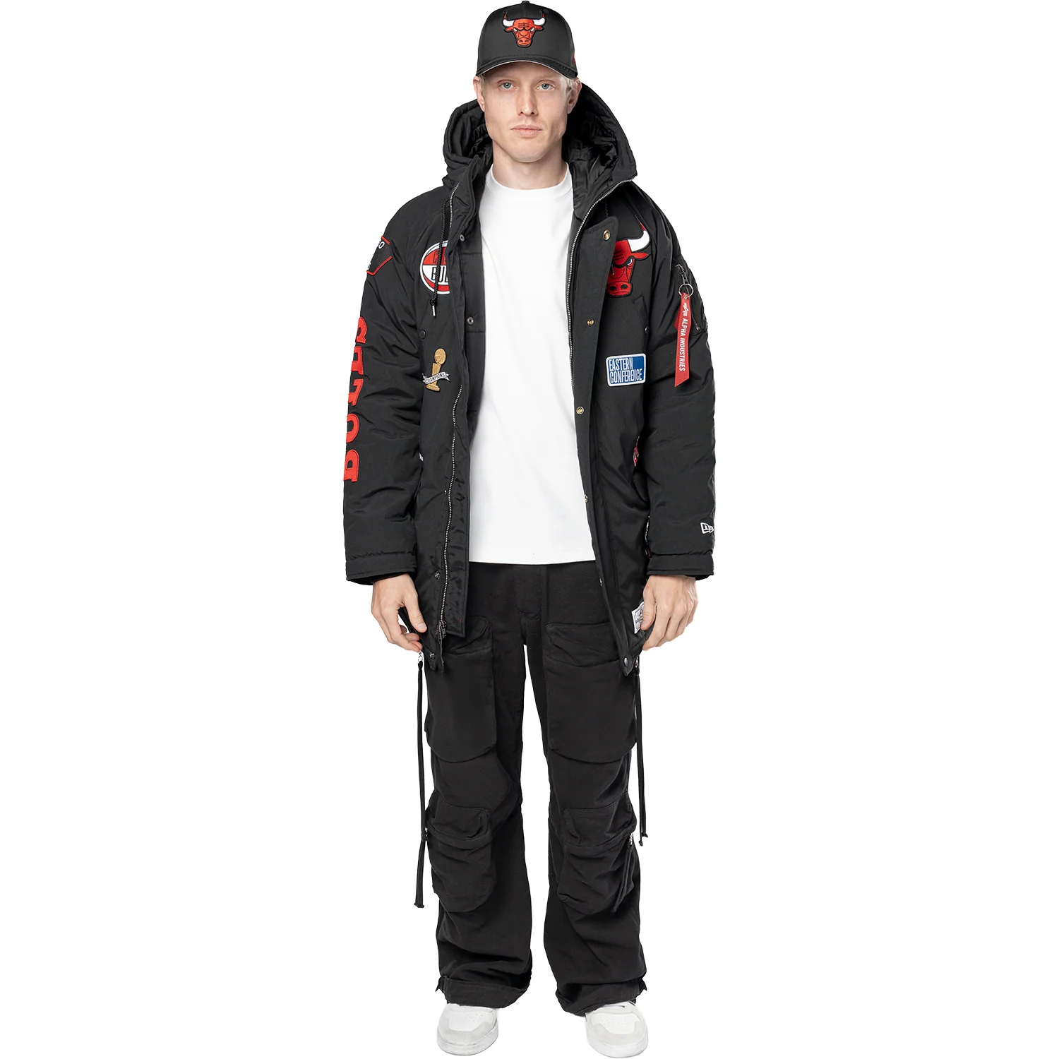 Chicago Bulls New Era Alpha Industries Patch Parka Coat