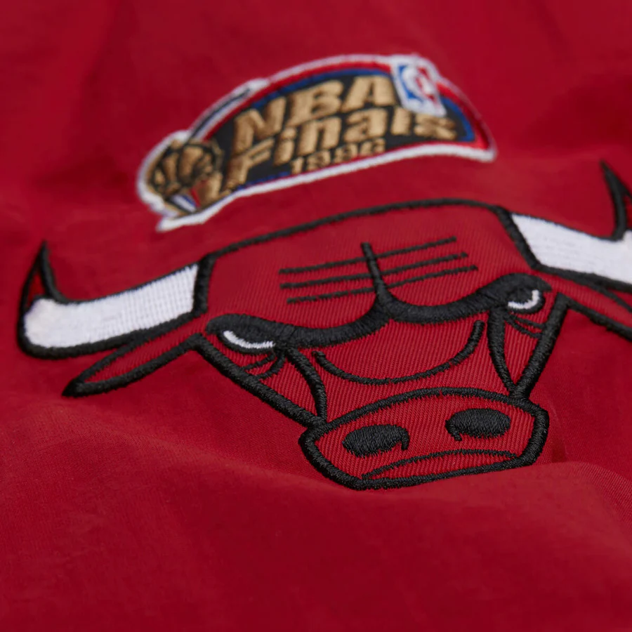 Chicago Bulls Mitchell & Ness V-Neck Scripted Pullover